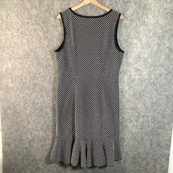 Max Studio Print Pattern Sleeveless Knit Stretch Party Geometric Dress Size L - Picture 2 of 13